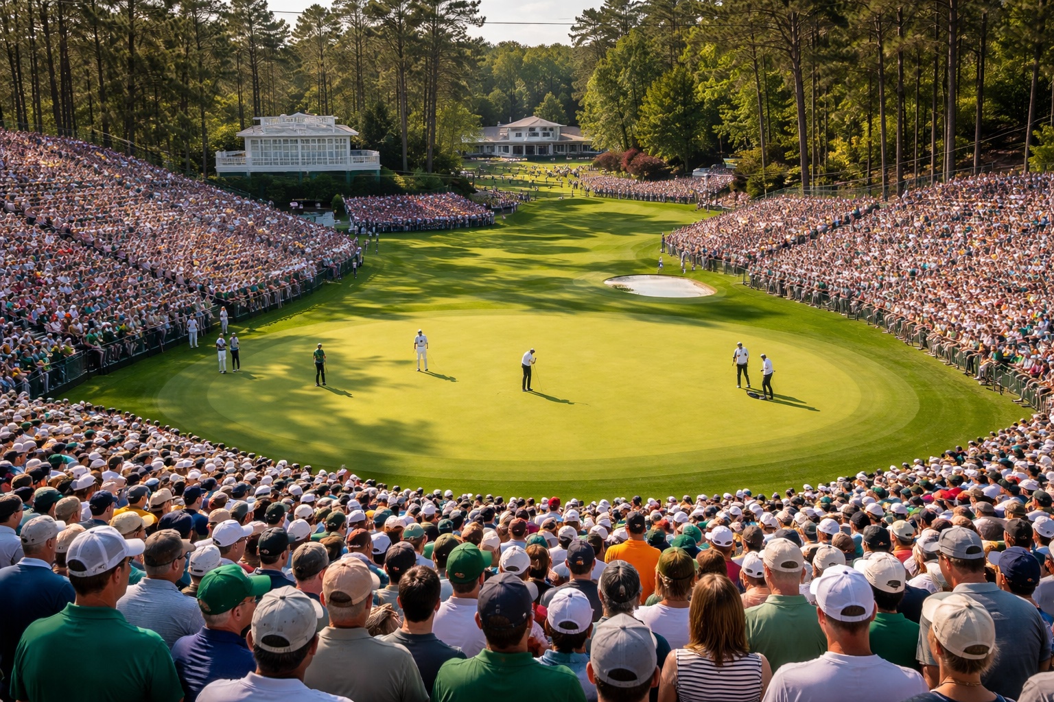 Golf tournament crowd